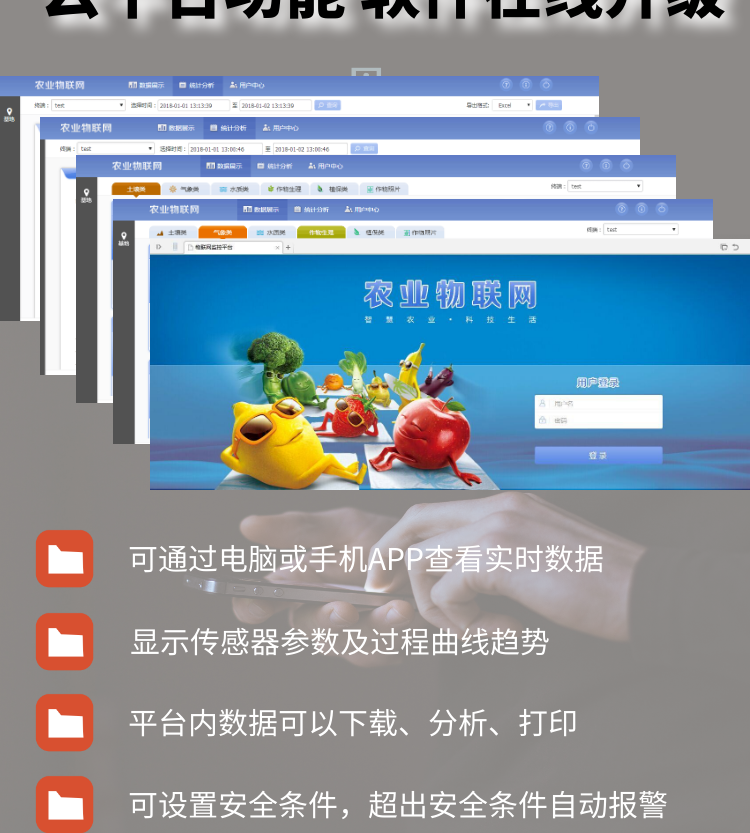 便攜式無線農業氣象遠程監測系統SY-GPRS-4